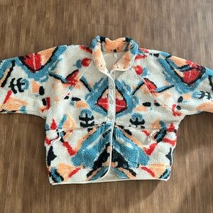 Free People FP Movement Hit The Slopes Printed Fleece Jacket - Size M